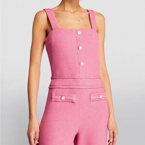 Maje Pink Button-Front Jumpsuit
